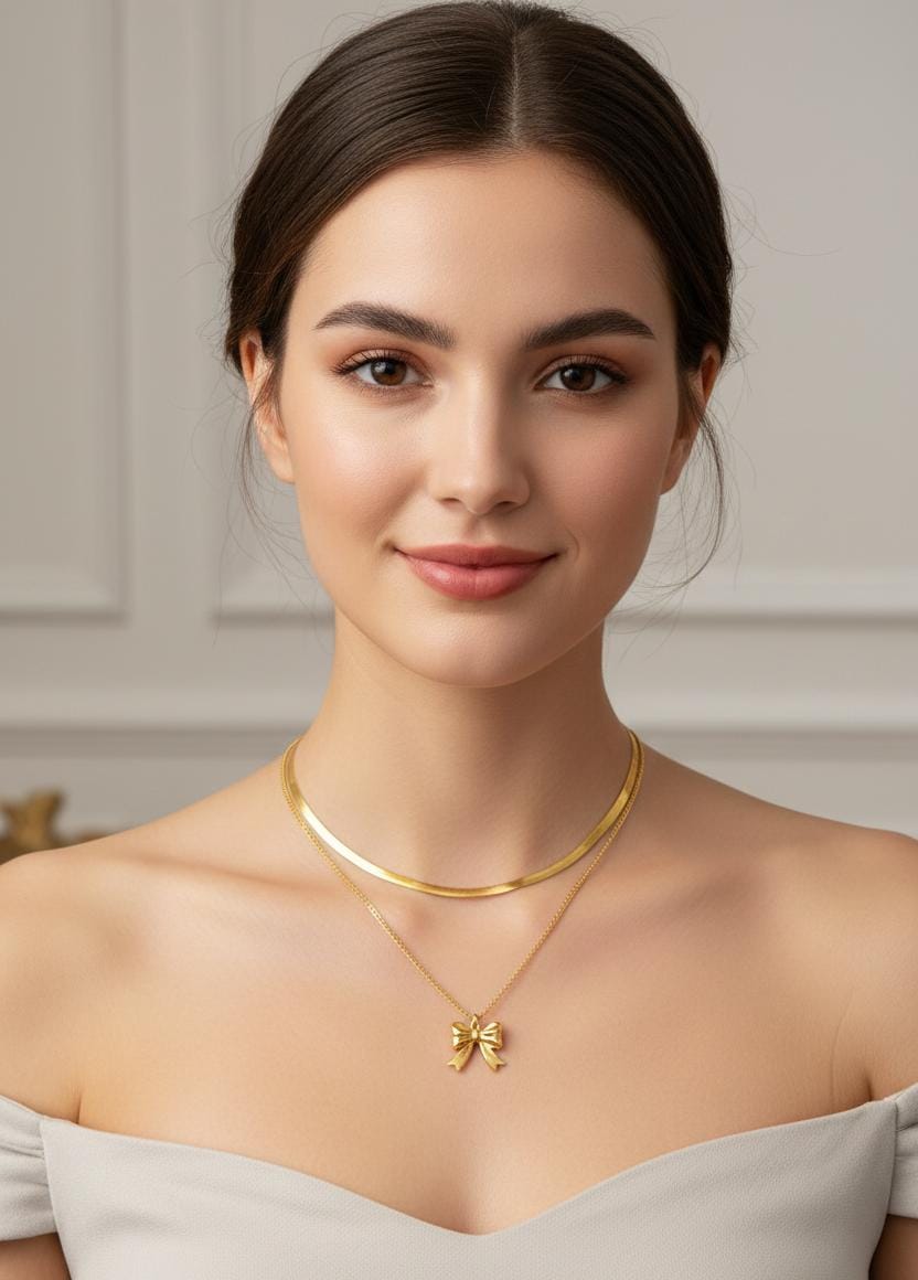 𝐆𝐨𝐥𝐝𝐞𝐧 𝐁𝐨𝐰 𝐒𝐧𝐚𝐤𝐞 𝐂𝐡𝐚𝐢𝐧 𝐍𝐞𝐜𝐤𝐥𝐚𝐜𝐞 - Image 2